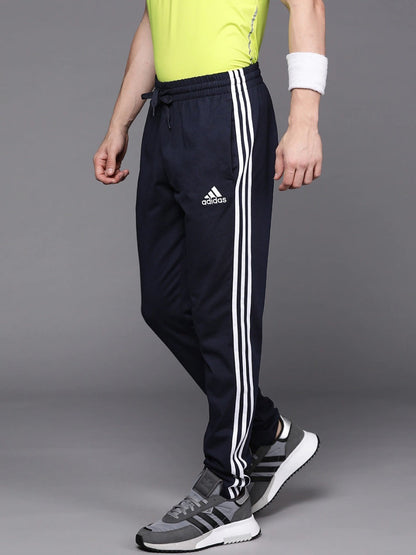 Adidas Solid Casual Men Track Pants color Navy Blue & Grey