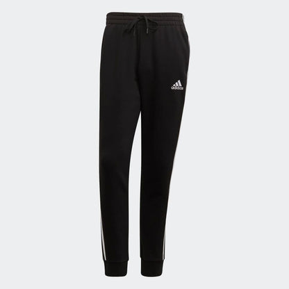 Men's Essentials Fleece Tapered Cuff 3-Stripes Pants