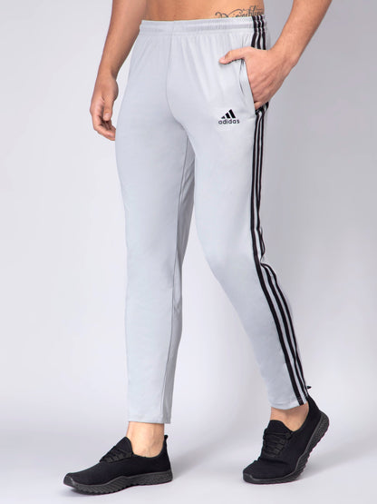 Adidas Solid Casual Men Track Pants color Navy Blue & Grey