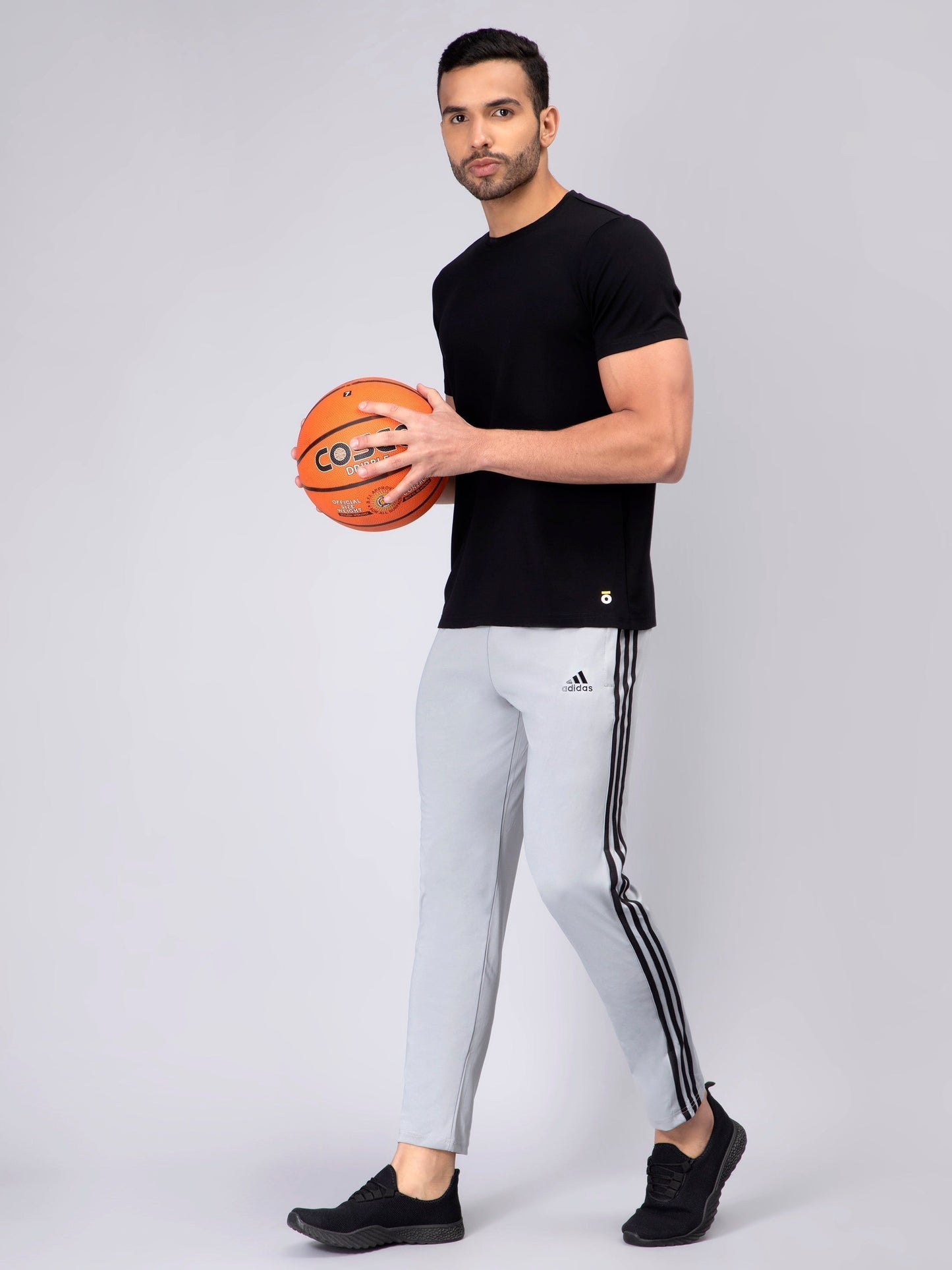 Adidas Solid Casual Men Track Pants color Navy Blue & Grey