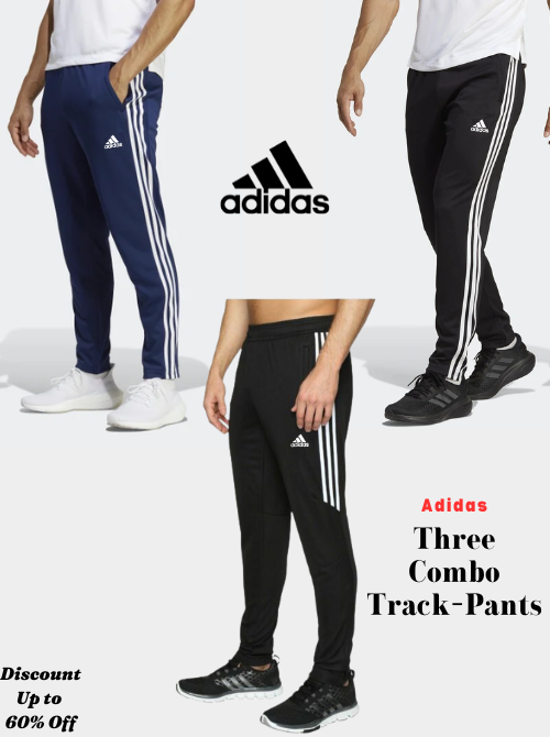 Adidas Style Solid Casual Track-pants (03-pack)