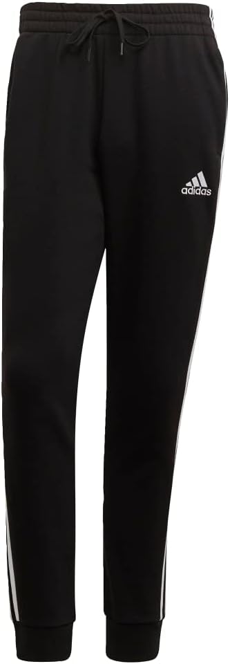 Men's Essentials Fleece Tapered Cuff 3-Stripes Pants