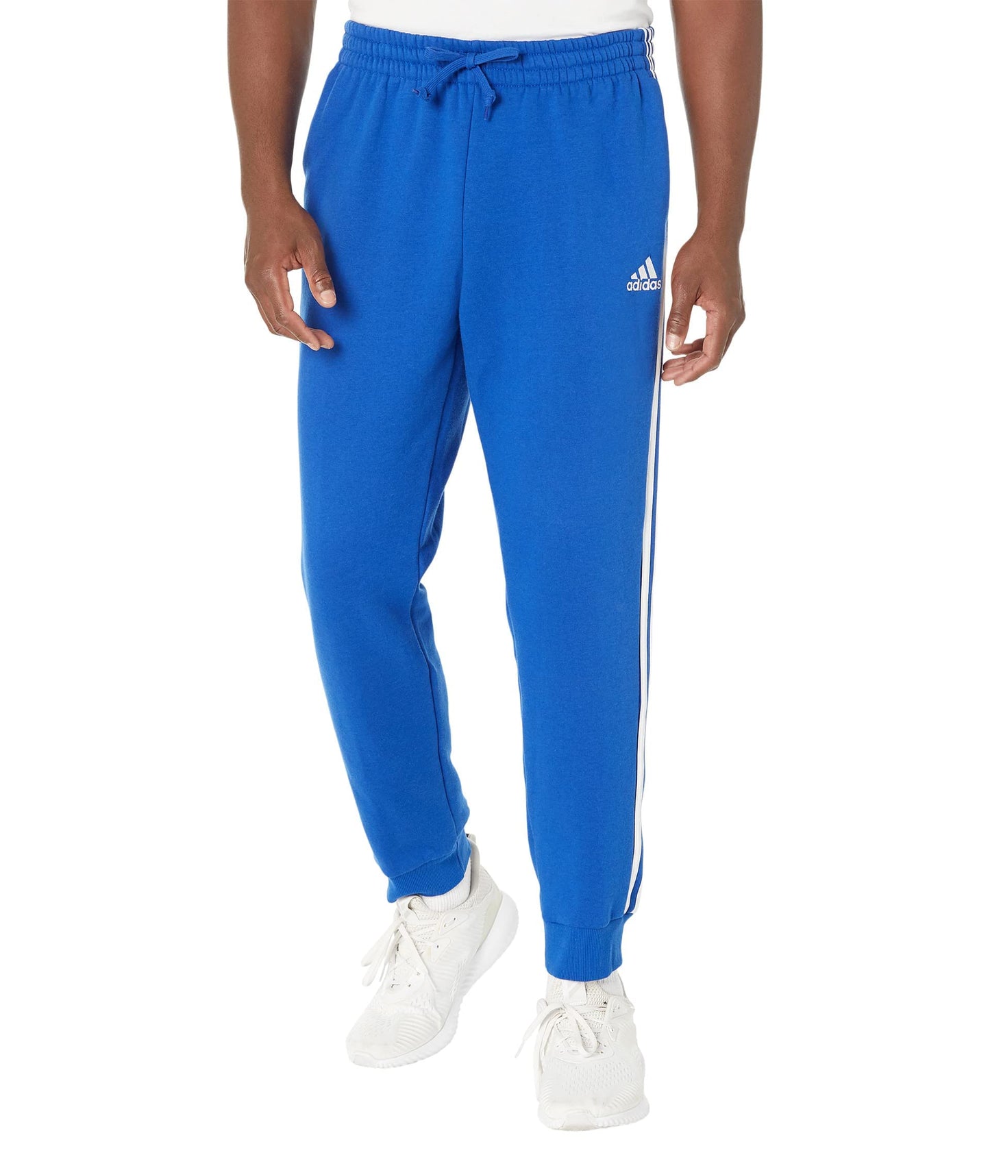 Men's Essentials Fleece Tapered Cuff 3-Stripes Pants