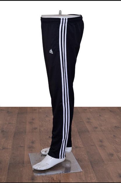 Adidas Full Striped Solid Men Black Track Pants