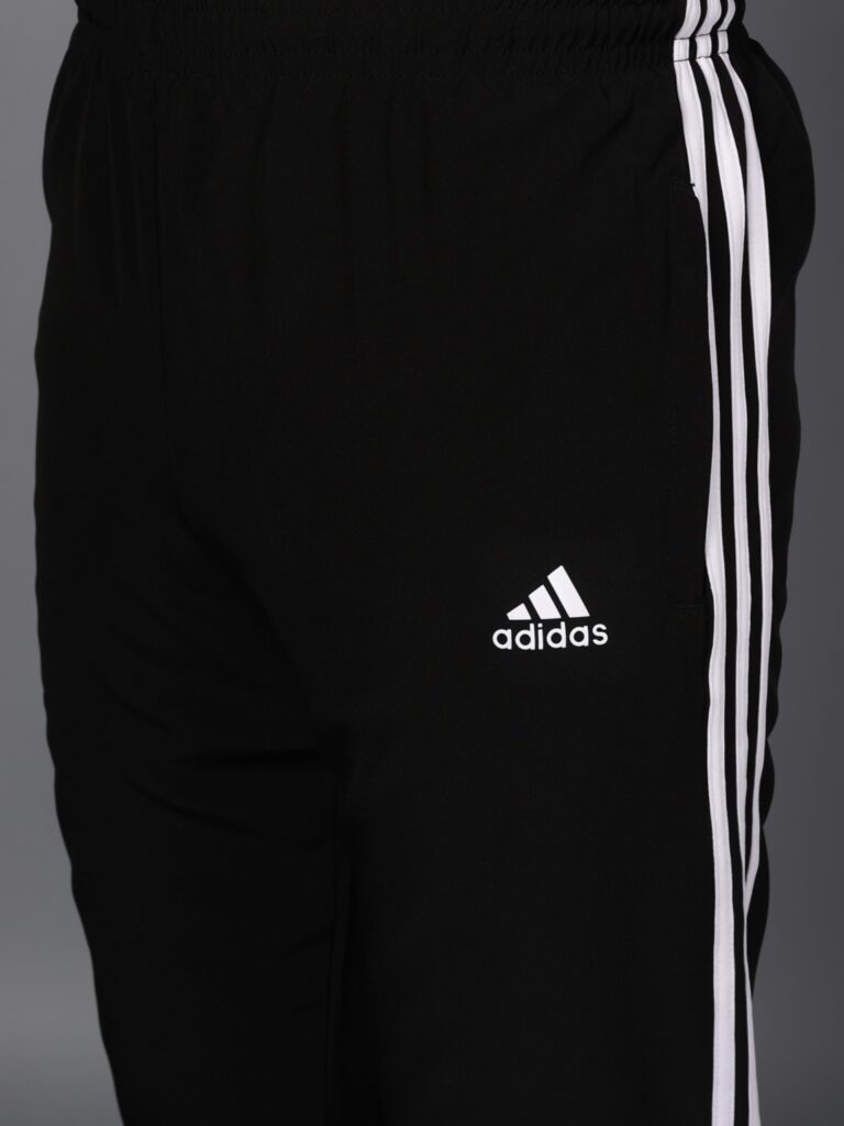 Adidas Half Striped Men Black Tracksuit
