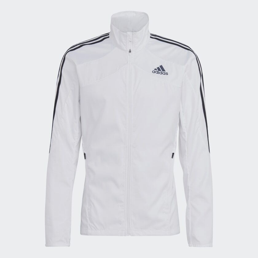 Adidas Half Striped Men White Upper Jacket