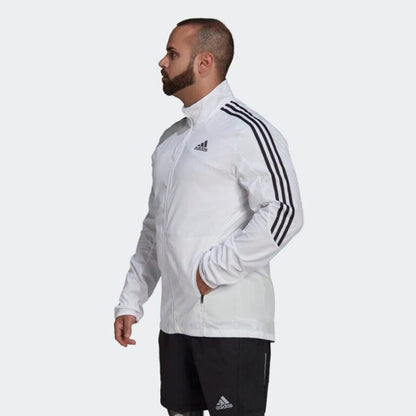 Adidas Half Striped Men White Upper Jacket